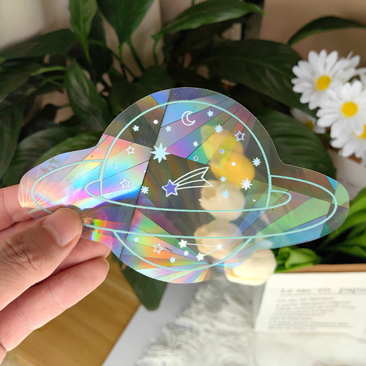 Cosmic Rainbow Prism Window Sticker | Stunning Light Reflection Decor