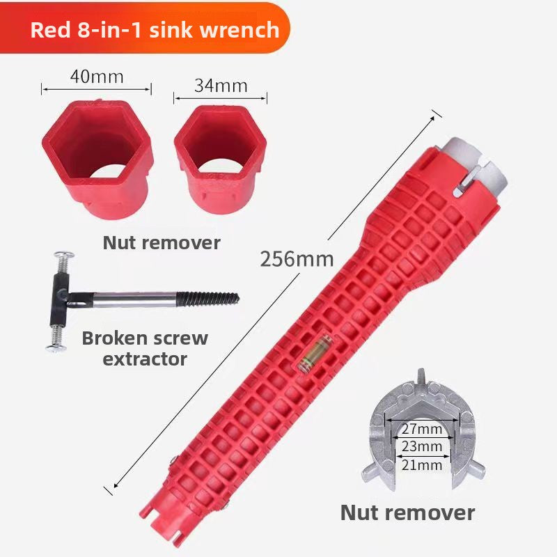 Multifunctional Sink Wrench | 8-in-1 Plumbing Tool for Home & DIY