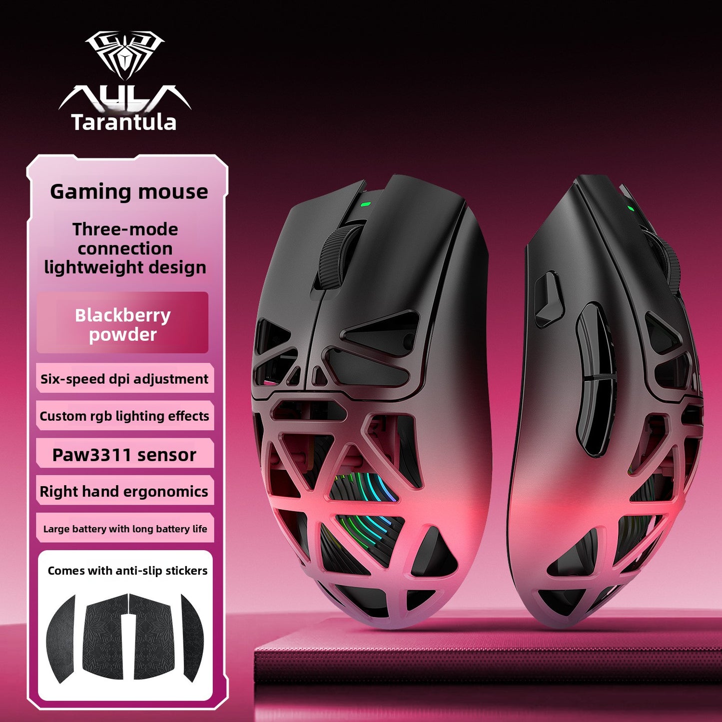 Tri-Mode Wireless Gaming Mouse | Lightweight High Precision Performance