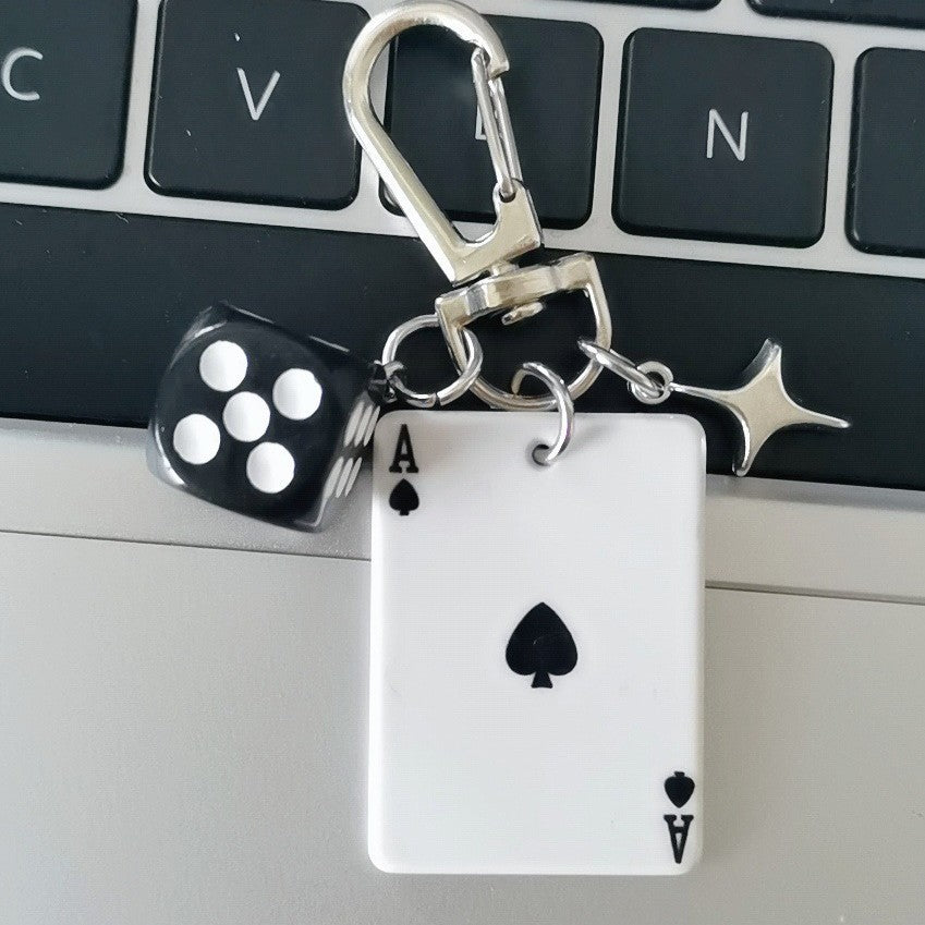 Poker Dice Metal Keychain Pendant | Fun and Unique Accessory
