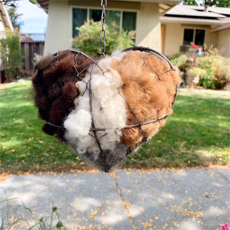 Bird Nesting Heart Outdoor Yard Art | Charming Garden Decor