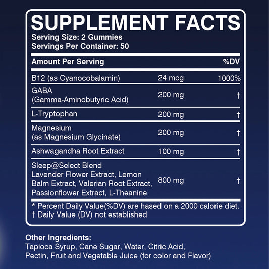 Natural Sleep Gummies with Ashwagandha & Magnesium | Stress Relief