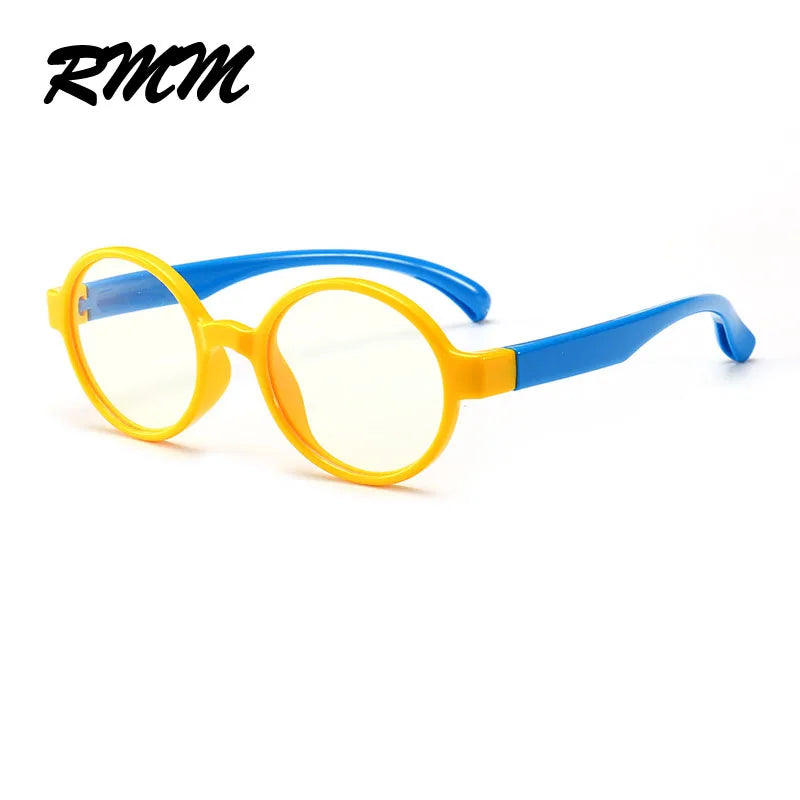 Round Anti Blue Light Kids Glasses | Silicone Frame Protection 2026