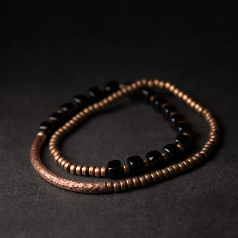 Trendy Black Obsidian Bracelet | Handcrafted Protection Jewelry
