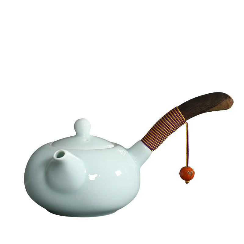 Tetera de celadón hecha a mano | Juego de té tradicional para entusiastas