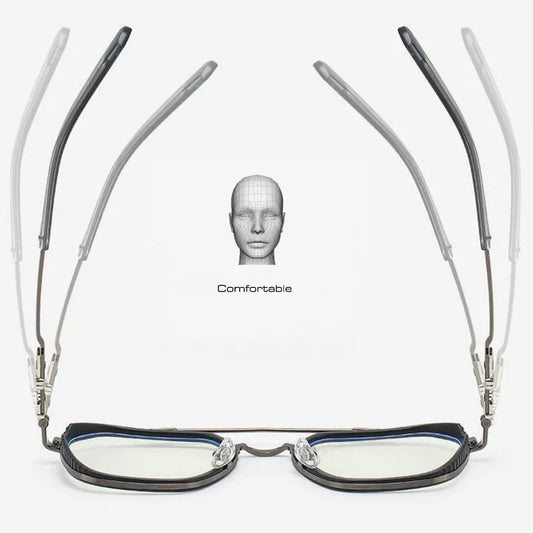 Monturas de Gafas Cuadradas Vintage Anti Luz Azul | Gafas Elegantes