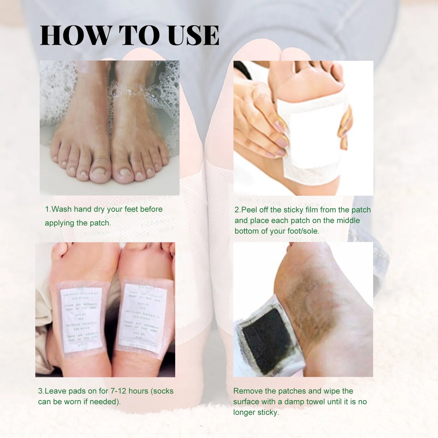 Deep Cleansing Foot Detox Patches | Anti-Swelling Slimming Pads