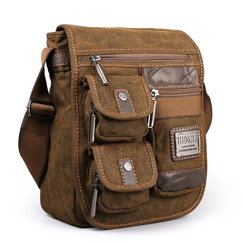 Bandolera de lona estilo vintage | Elegante bandolera multifuncional
