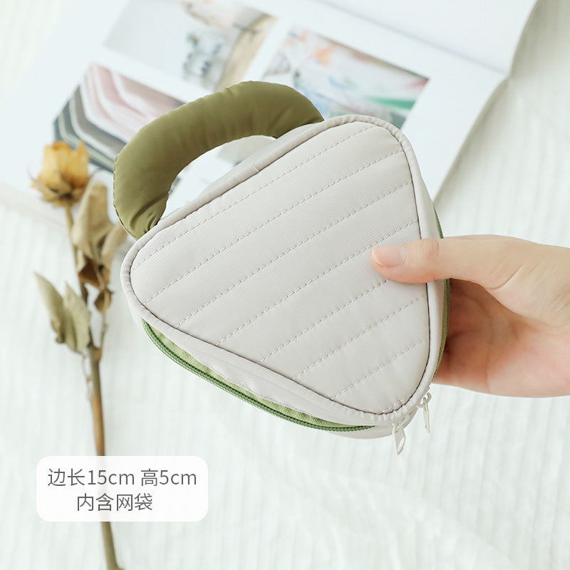 Large Capacity Color-Blocked Makeup Bag | Stylish Travel Essential