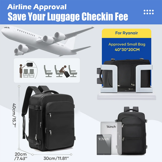 Versatile Travel Backpack | Cabin Laptop Bag with Vacuum Storage