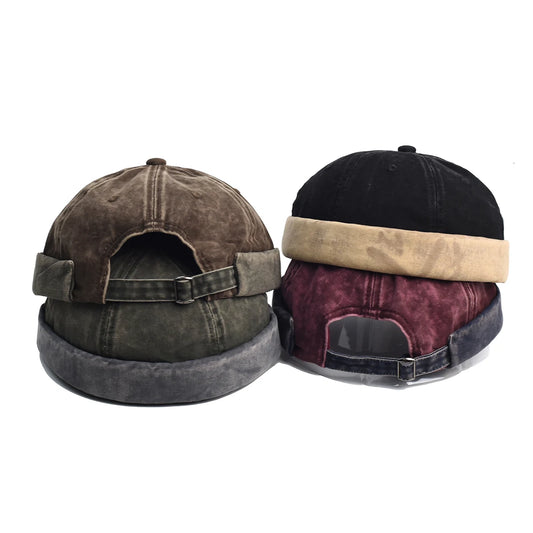 Washed Docker Beanie Cap | Retro Vintage Street Style Hat