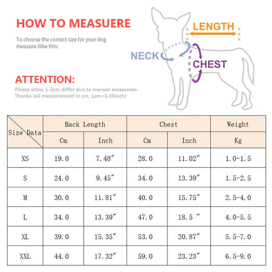 Mono impermeable de invierno para perros de razas pequeñas | Buzo cálido para mascotas