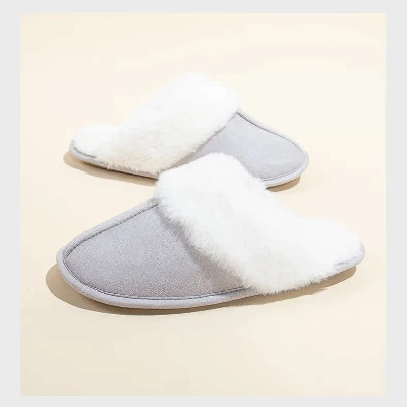 Cozy Women's Fuzzy Lined Indoor Slippers | Warm Anti-Slip Comfort