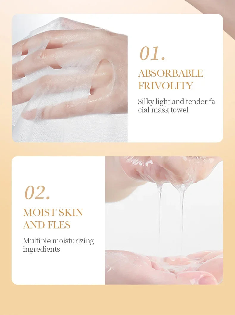 10pcs Collagen Anti-Aging Face Masks | Moisturizing & Revitalizing