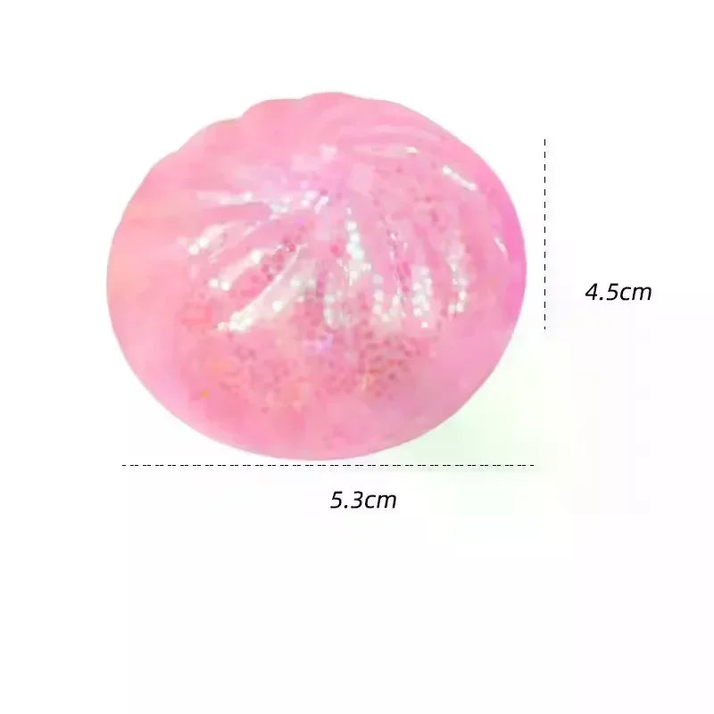 Mini Simulation Flash Dumpling Pressure Ball Slow Rebound Soft Pinch Decompression Office Home Decorat Children Adults Toy Gifts
