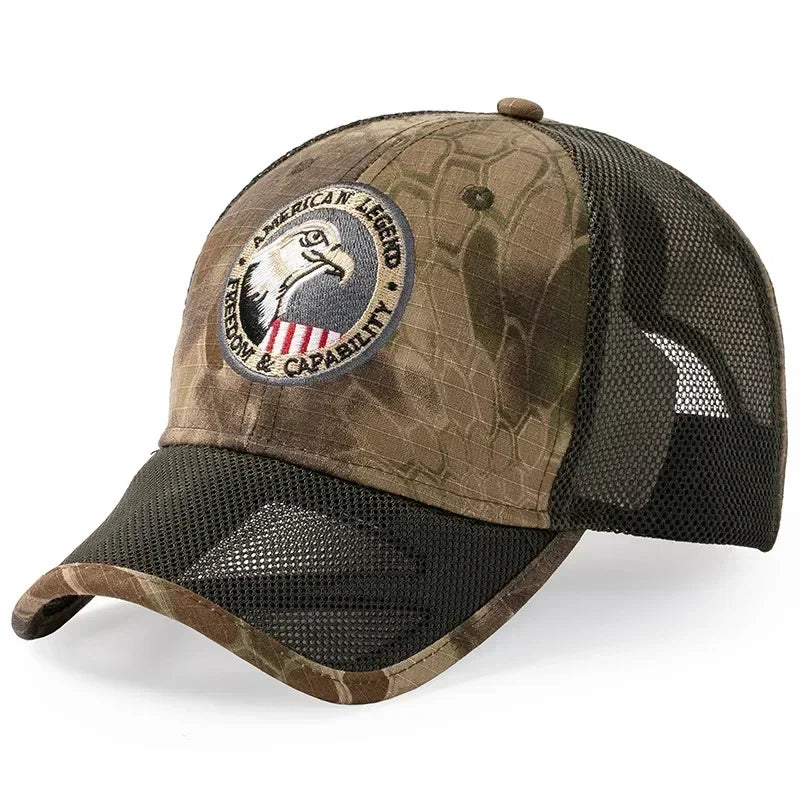 Plus Size Mesh Baseball Cap | Stylish Camo Snapback Sun Hat