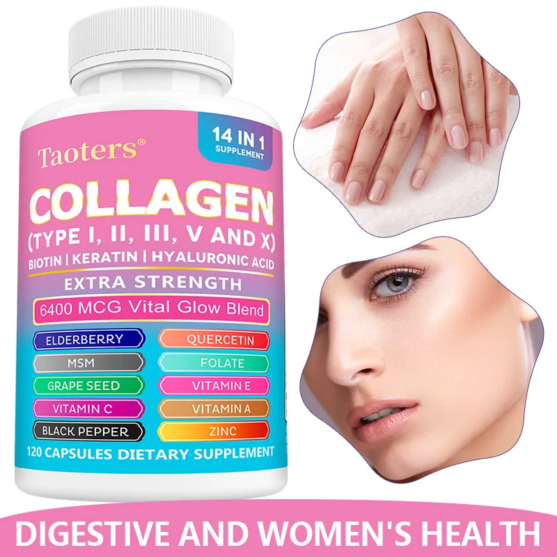 Collagen Supplements with Biotin & Hyaluronic Acid for Skin & Joints