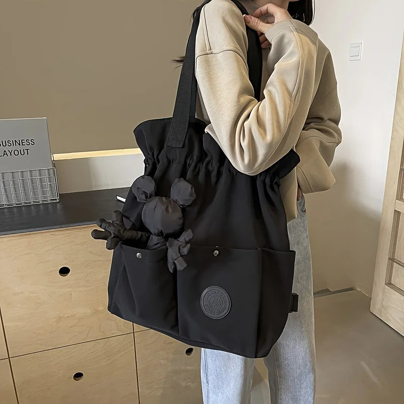 New Fashion Leisure Backpack, Single Shoulder, Large Capacity, Simple Commuter Bag, Students' All-Match High Appearance Level Backpack