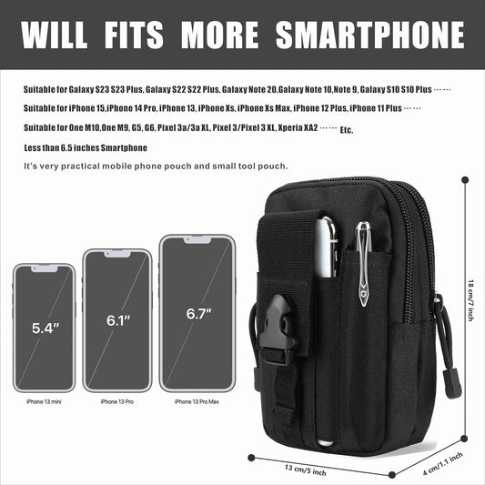 Riñonera táctica universal para teléfono | Bolso de cintura EDC para equipo de exterior