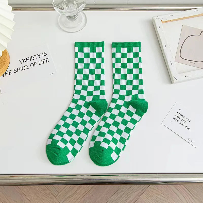 Unisex Checkboard Fashion Socks | Trendy Streetwear Essentials
