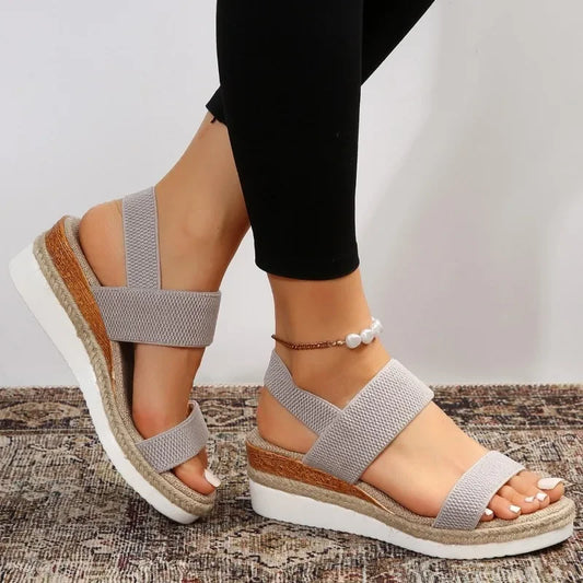 Stylish Women's Wedge Heeled Platform Sandals for Summer Comfort