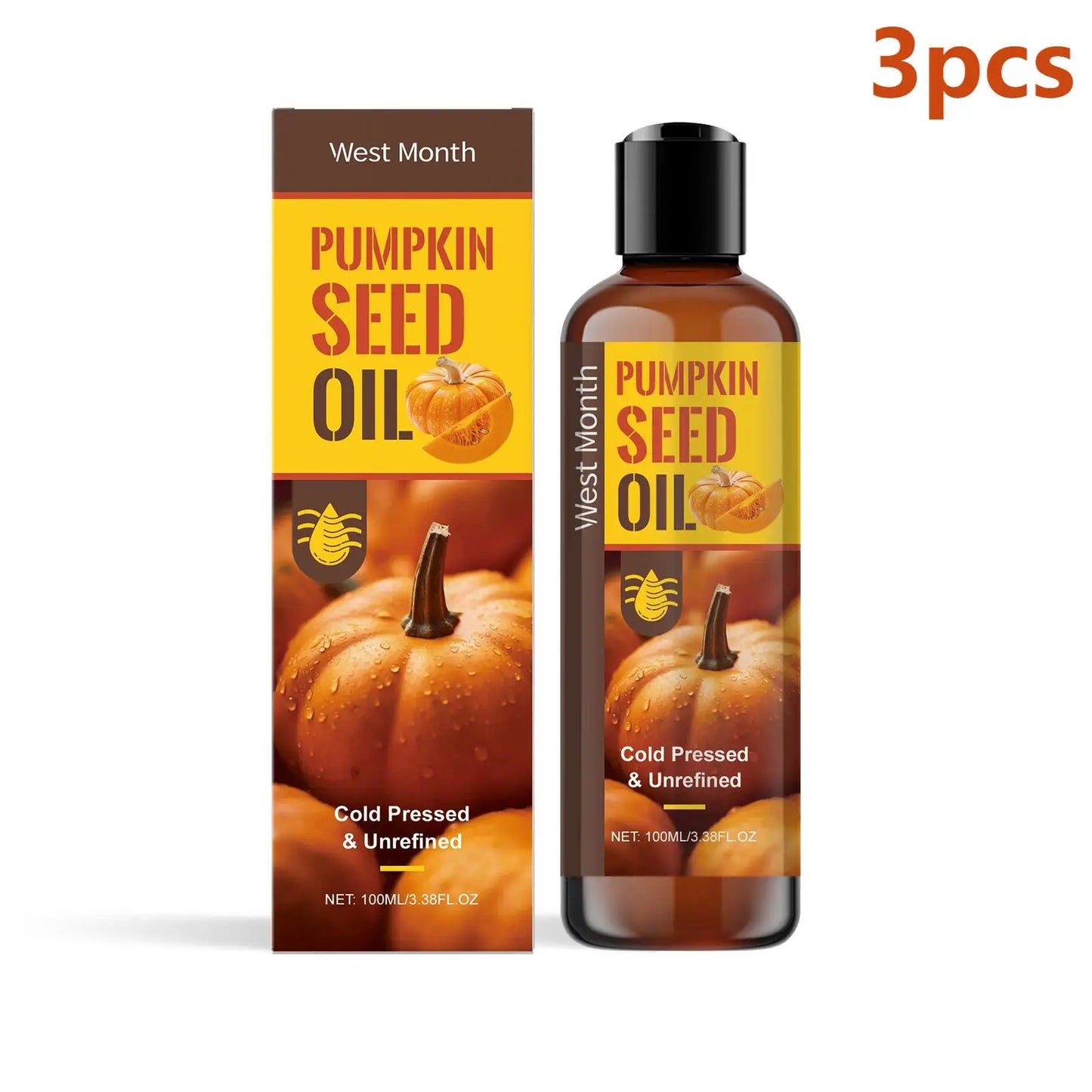 Organic Pumpkin Seed Oil for Hair Growth & Skin Hydration