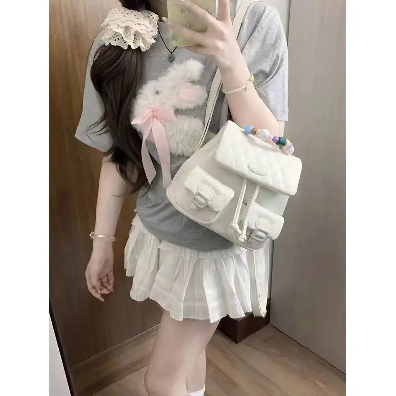 Versatile Women's Retro Style Mini Backpack | Chic Patchwork Design