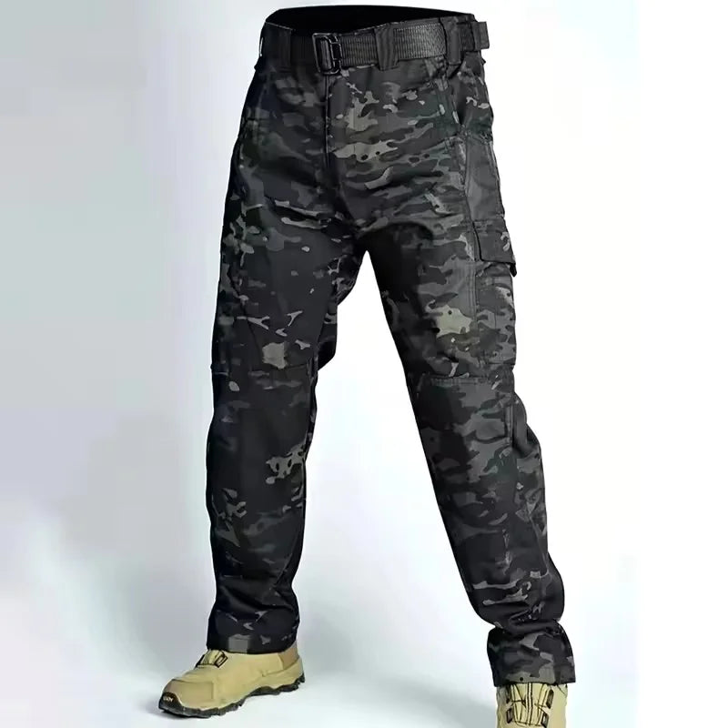 Multi-pocket Work Pants Men Waterproof Straight-leg Cargo Pants Outdoors Wear-resistant Hiking Casual Pants Spring Male Joggers