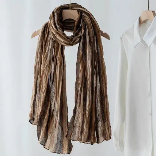 Stylish Tie-Dye Cotton Linen Scarf | Multifunctional Hip Hop Shawl