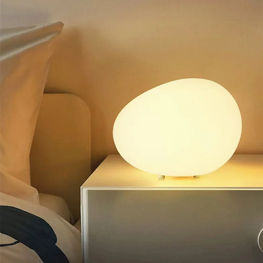 Luz de Noche Adoquín Minimalista Moderna | Lámpara de Mesa Decorativa Elegante