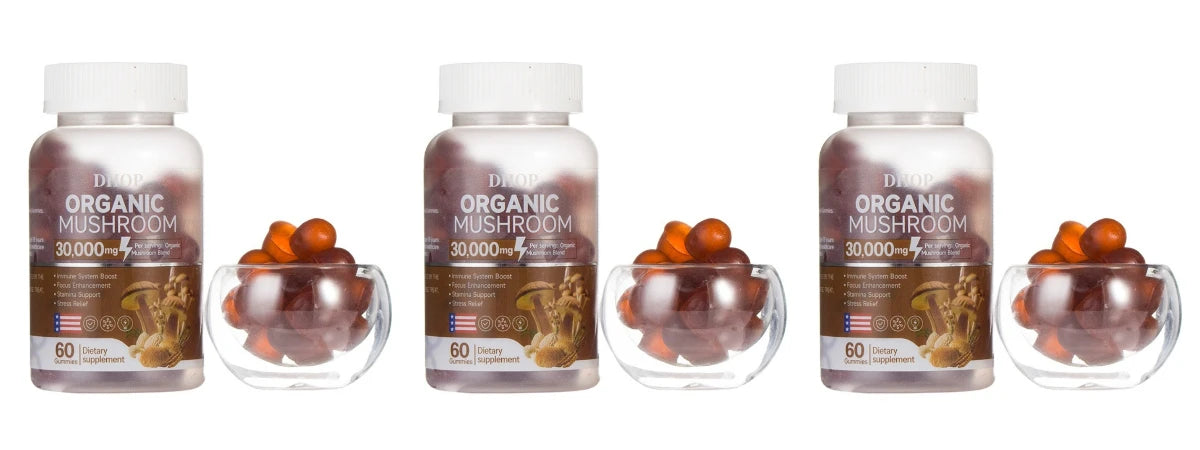 Mushroom Gummies with Lion's Mane & Reishi | Daily Health Support