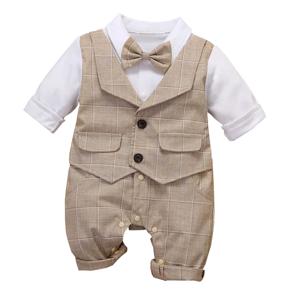Stylish Toddler Formal Outfit | Classic Cotton Plaid Suit Set