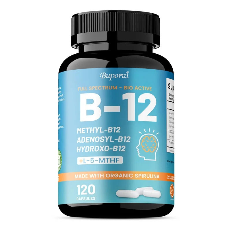 Vitamin B12 Energy Support Capsules | Boost Focus & Mood