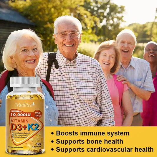 Calcium Magnesium & D3K2 Capsules for Bone and Immune Support