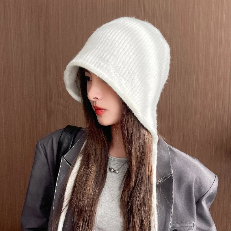 Women's Cute Knitted Earflap Beanie | Cozy Winter Warm Hat