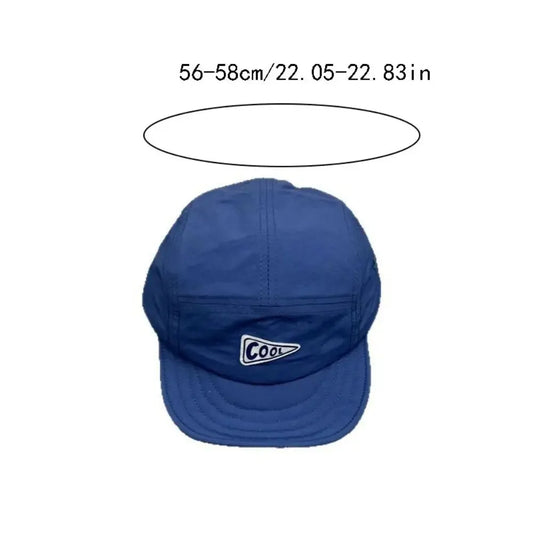 Unisex Vintage 5 Panel Embroidered Short Brim Cap | Quick Dry Hat