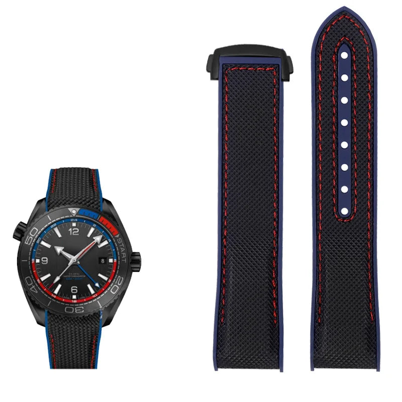 Versatile Nylon Rubber Watchband | Durable Comfort Strap