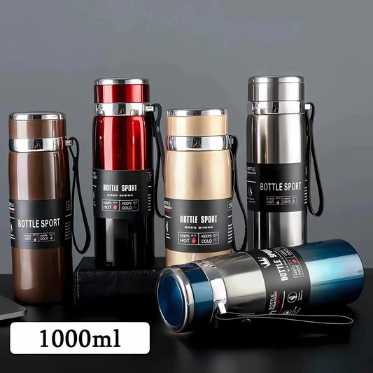 1L Stainless Steel Thermal Water Bottle | Hot & Cold Thermos Flask