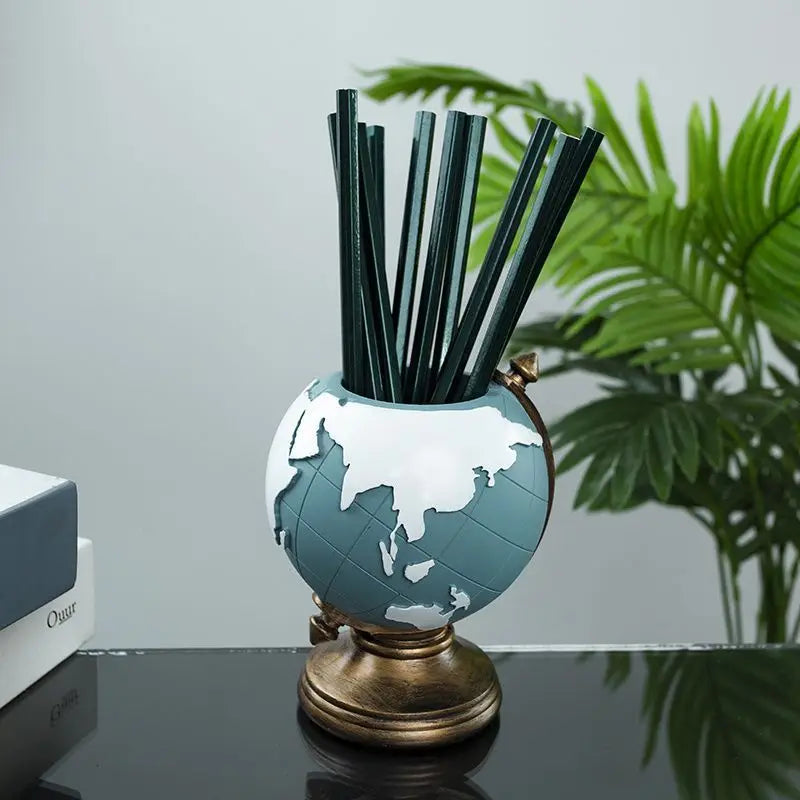 Creative Globe Pen Holder | Unique Desk Organizer for Office & Home