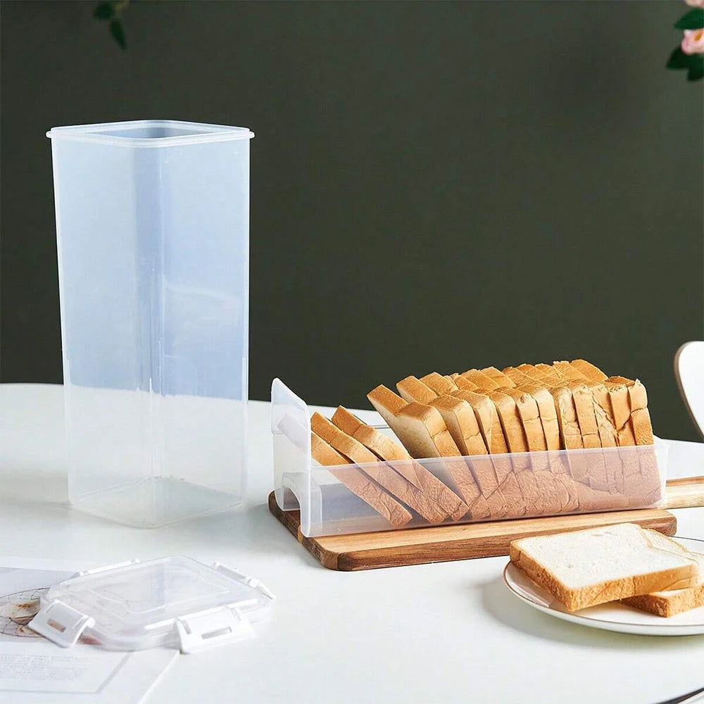 Airtight Bread Loaf Container | Clear Bread Box for Freshness