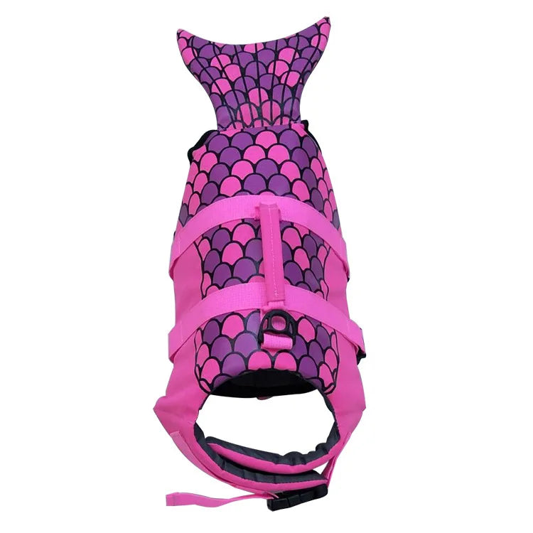 Pet Dog Life Vest Summer Shark Mermaid Pet Life Jacket Dog Clothes Harness Dogs Swimwear Pets Swimming Suit Funny Cute Dog Costu