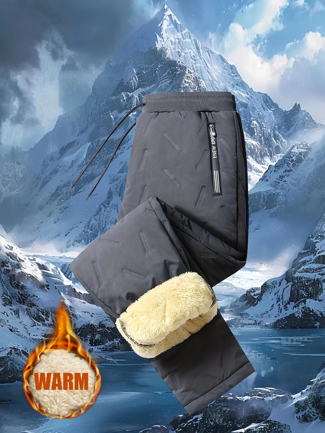 Men's Fleece Lined Thermal Sweatpants | Warm Casual Winter Trousers 2026
