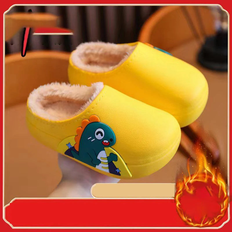 Children's Waterproof Anti-Slip Cotton Slippers | Cozy Winter Footwear