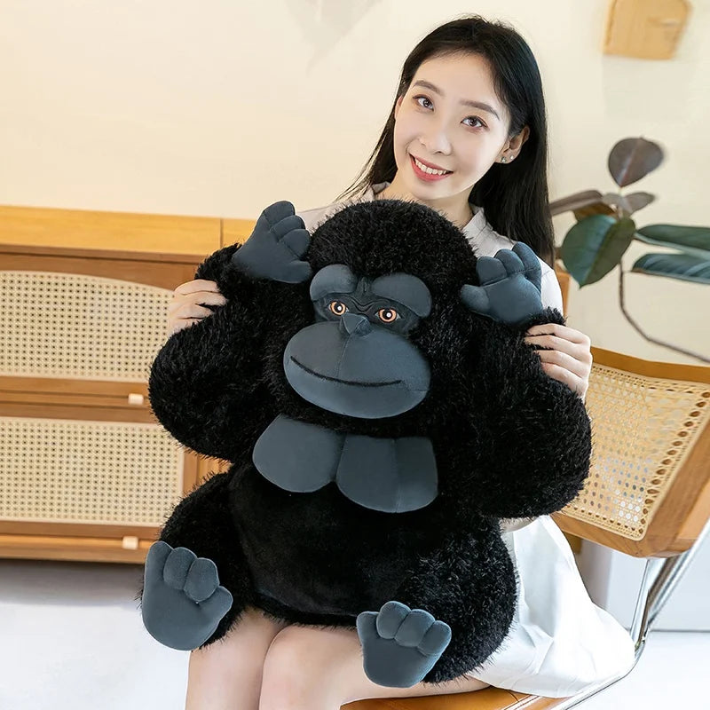 Giant Stuffed Monkey Plush Toy | Fuzzy Soft Gorilla Doll