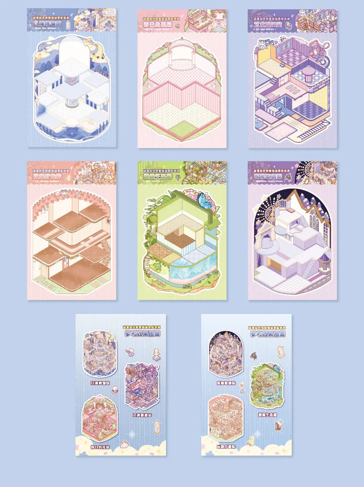 20 pcs Super Large Miniature Scene Stickers | Fun DIY Educational Craft
