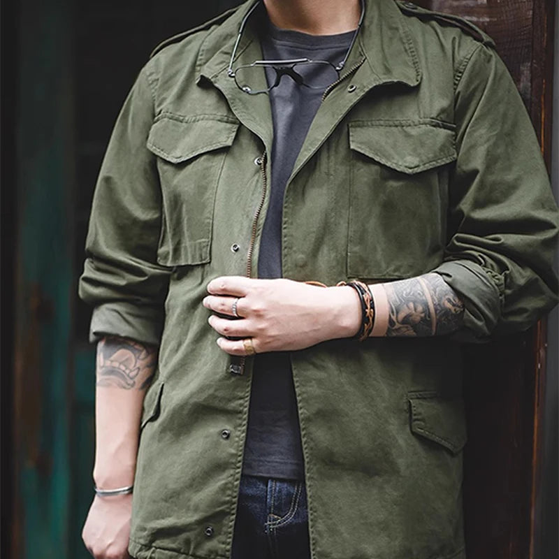 Men's Retro Multi Pocket Military Jacket | Autumn Winter Outerwear 2026