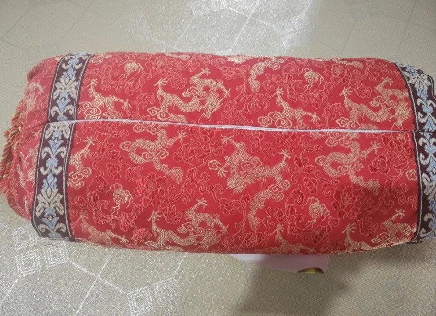 Brocade Mugwort Pillow Core Buckwheat Shell Neck Pillow Sedative Sleep Aid Rectangle Health Pillow Single Person Home Neck Care