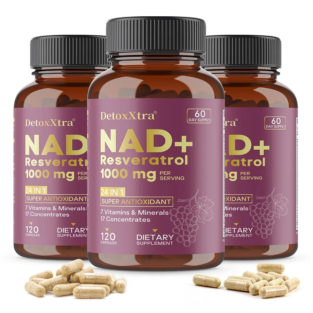 Powerful NAD+ Resveratrol Supplement | Boost Energy & Anti-Aging