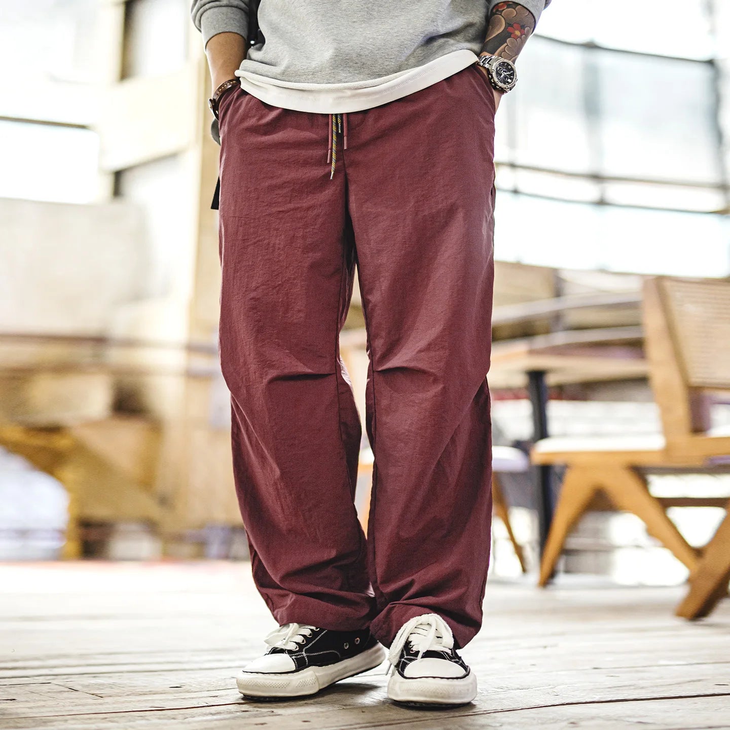 Men's Lightweight Water-Repellent Cargo Pants for Spring