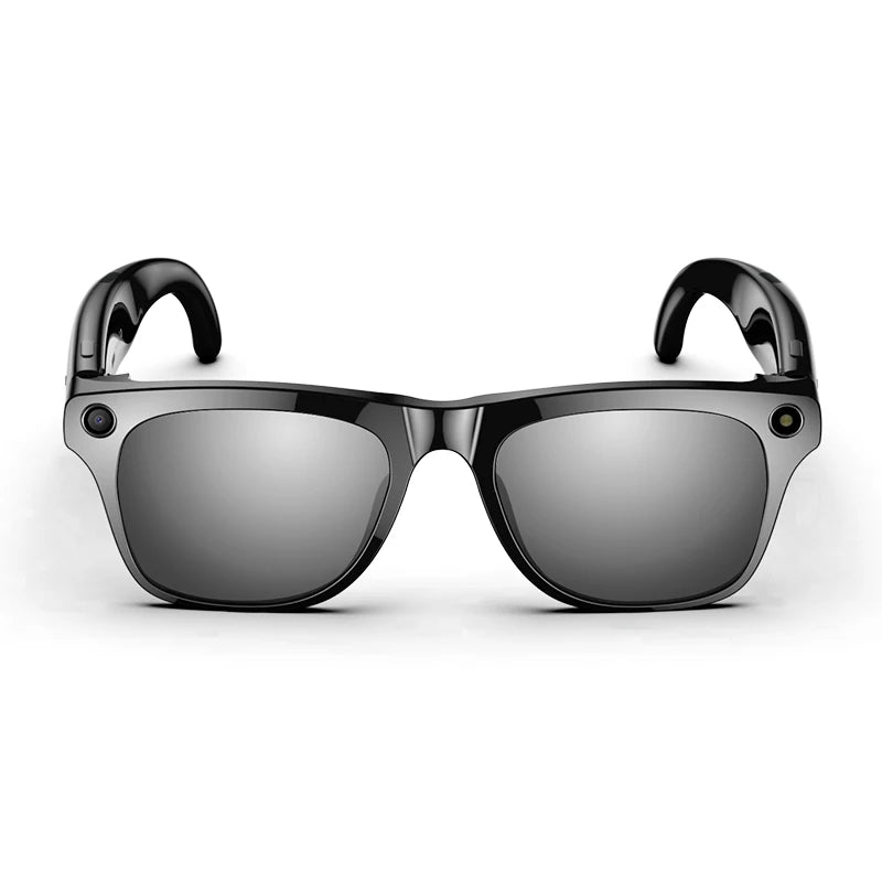 Smart Glasses with 100W Camera — Anti-Shake Video Recording, Bluetooth Music & Calls, AI Photo Recognition, Waterproof Sports Sunglasses